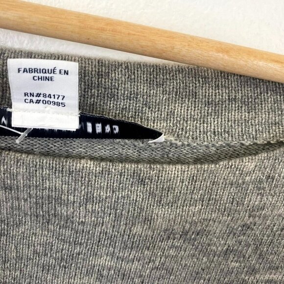 Diane Von Furstenberg Sweater Dress Size P (Small) Gray Ribbed Knit Round Neck - Picture 15 of 16